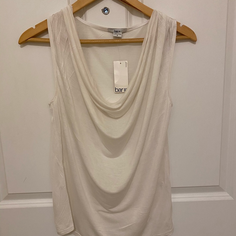 Bar III Sleevless Cowl Neck Top